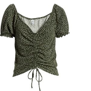 BP Ruched Crop Top Blouse SALE